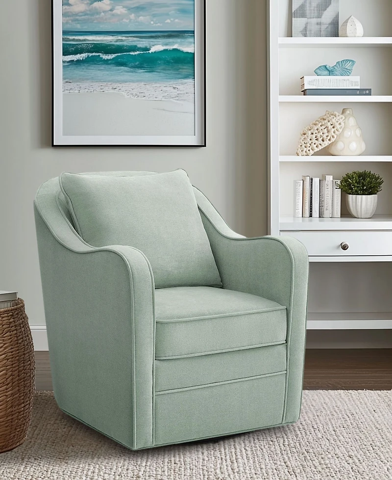 Madison Park Brianne Wide Seat Swivel Arm Chair