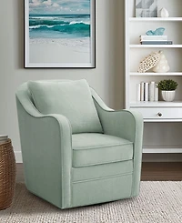 Madison Park Brianne Wide Seat Swivel Arm Chair
