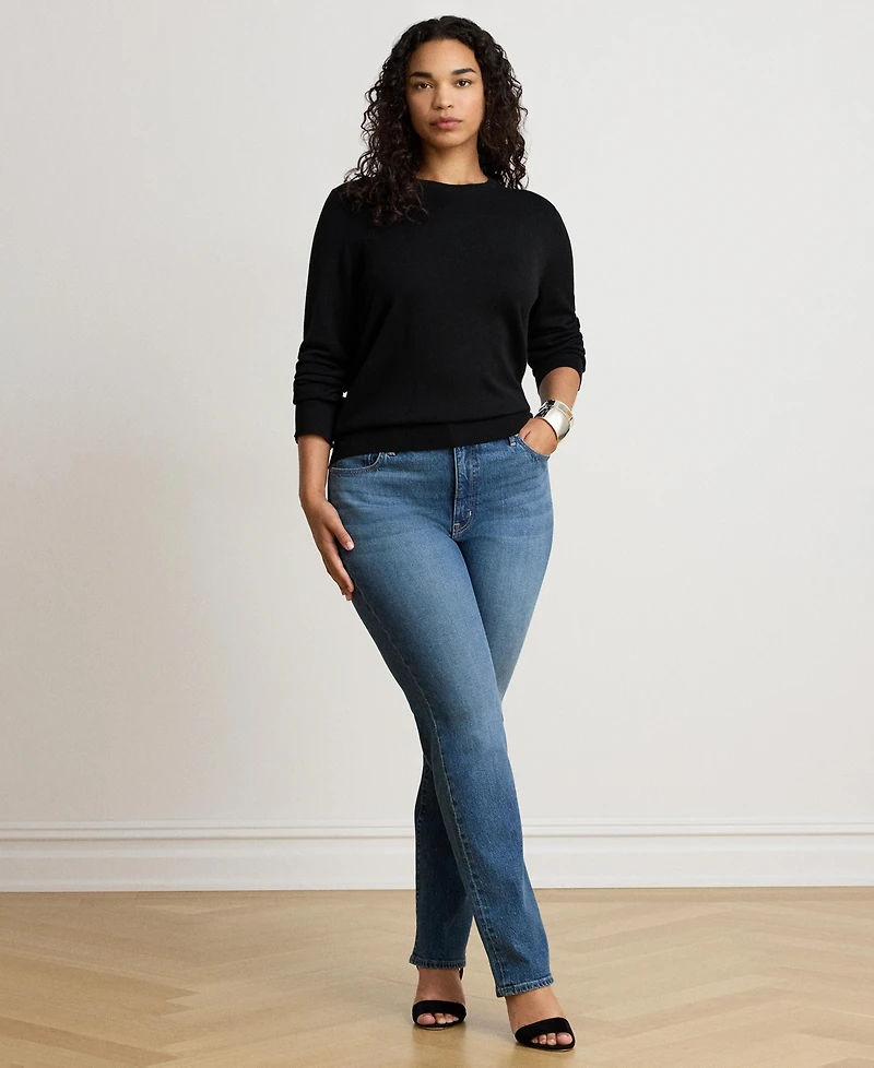 Lauren Ralph Women's Mid-Rise Slim Straight Jeans