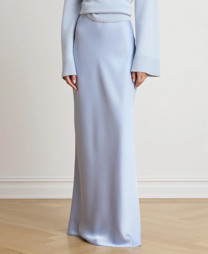 Lauren Ralph Women's Satin Charmeuse Maxi Skirt