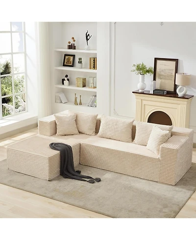 gaomon Cloud Sectional Couch with l-Shape Chaise, Modern Modular Sofa with Deep Seat, Upholstered Couches for Living Room, No Assembly Required