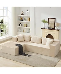 gaomon Cloud Sectional Couch with l-Shape Chaise, Modern Modular Sofa with Deep Seat, Upholstered Couches for Living Room, No Assembly Required