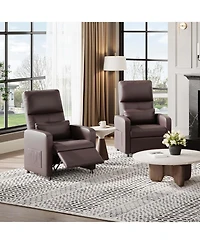 gaomon Power Recliner Chair, Electric Recliner Ergonomic Overstuffed Pu Leather Single Sofa, Tall Back, Padded Seat, 2 Side Pockets and Usb Port