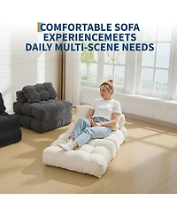 gaomon Folding Sofa Bed 2-Pack,Single Convertible Sleeper Chair with PillowandErgonomic Back Support, Portable Foldable Mattress