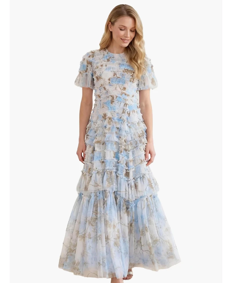 Needle & Thread Women's Wisteria Valentine Ruffle Gown