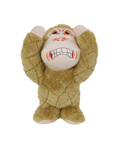 Mighty Angry Animals Monkey, Durable Plush Squeaky Dog Toy