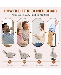 gaomon Power Lift Recliner Chair for Elderly with Massage & Heat,Oversized Electric Recliners,Home Theater Seat with 2 Cup Holders Side