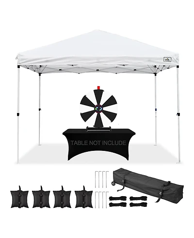 WinSpin Modular Prize Wheel and 10x10ft Pop Up Tent with 12PCS Replacement Panels