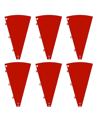 WinSpin 6 Pcs Prize Wheel Panels Dry Erase Board Red for 24" Modular Prize Wheel