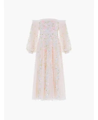 Needle & Thread Women's Confetti Gloss Off-Shoulder Dress