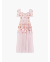 Needle & Thread Women's Wisteria Sweetheart Short Sleeve Dress