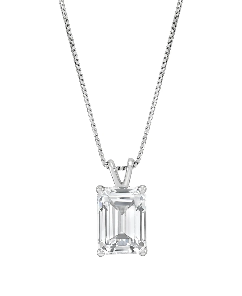 Macy's Igi Certified Lab-Grown Diamond Solitaire Pendant Necklace (2 ct. t.w.) in 14k White Gold