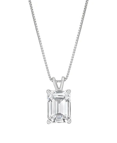 Macy's Igi Certified Lab-Grown Diamond Solitaire Pendant Necklace (2 ct. t.w.) in 14k White Gold
