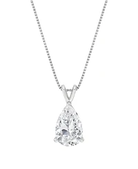 Macy's Igi Certified Lab-Grown Diamond Solitaire Pendant Necklace (2 ct. t.w.) in 14k White Gold