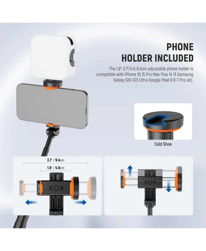 Neewer PA992 Camera Tripod for select iPhone and Android mobile devices