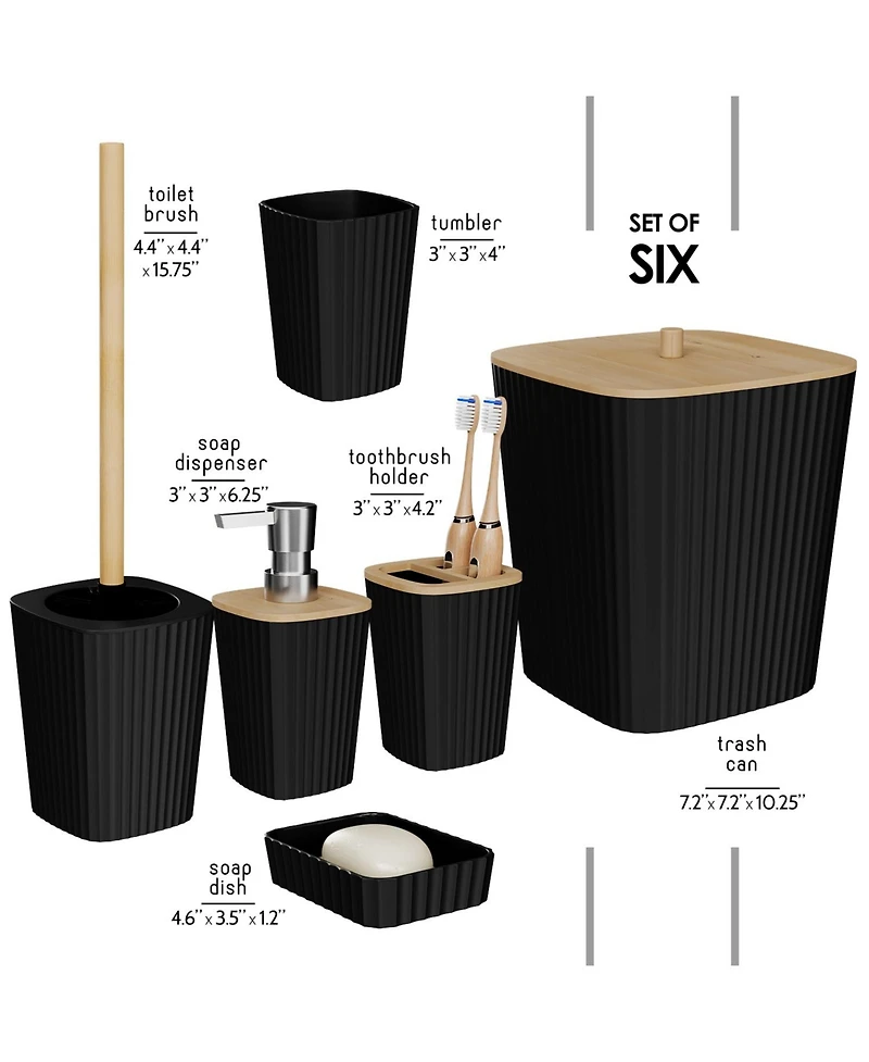 Clara Clark 6-Piece Complete Holiday Bathroom Decor and Accessory Set