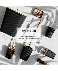 Clara Clark Modern Complete Bathroom Decor and Shower Caddy Set