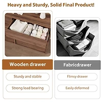 gaomon 5 Drawers Nightstand for Bedroom, Wooden Small Bedside Table Cabinet with Large Storage and Anti-Tip Device, Modern End Side Table Night Stand