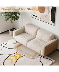 gaomon Foldable Coffee Table for Small Spaces, Low Floor Study Table, Wood Folding Table for Living Room, Bedroom, Dorm