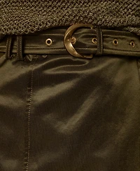 Donna Karan New York Women's Glazed Cotton Belted Skirt