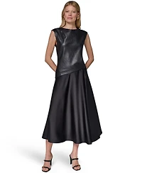 Donna Karan New York Women's Sleeveless Boat Neck Dress