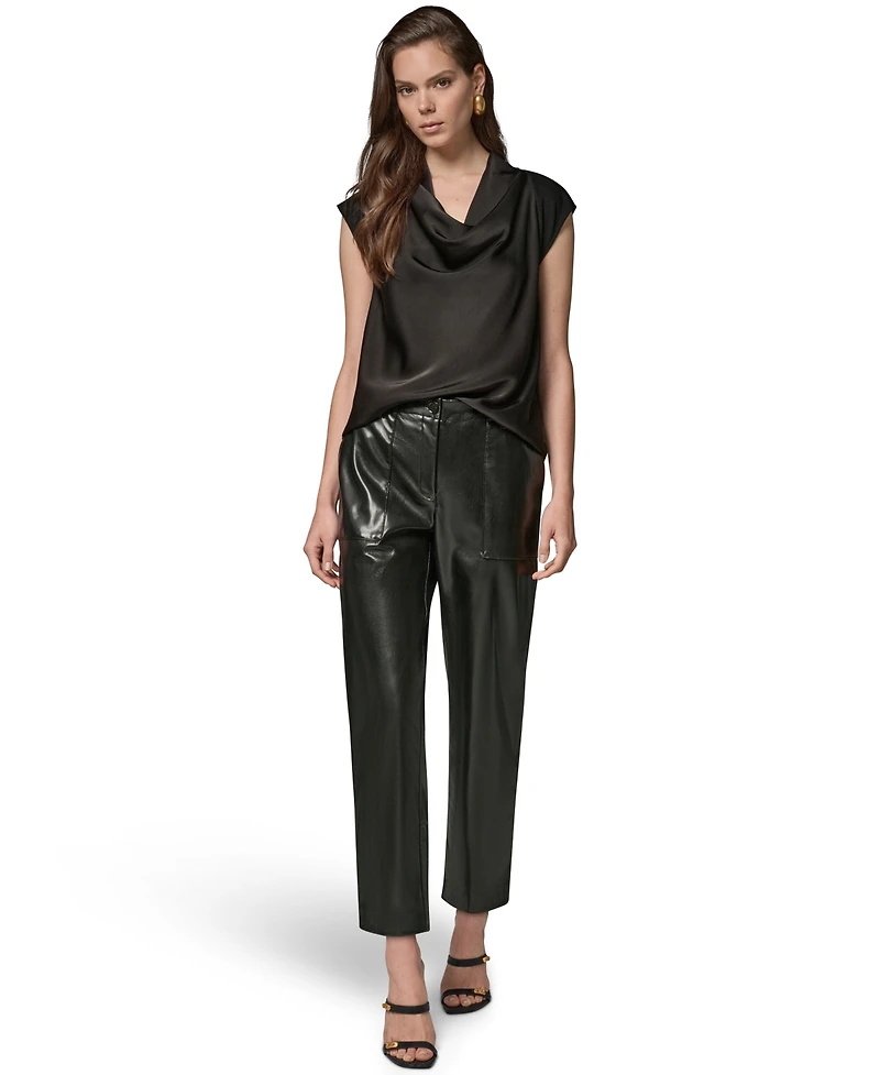 Donna Karan New York Women's Patch Pockets Ankle Pants