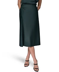 Donna Karan New York Women's Sheen Ponte Midi Pencil Skirt