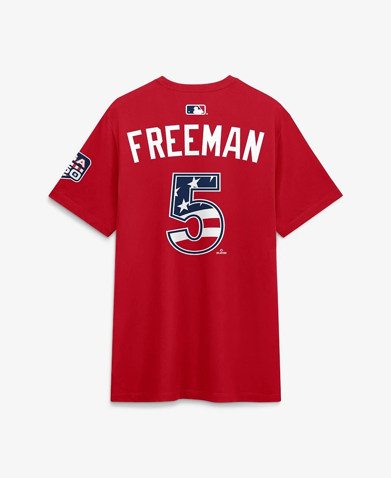 Nike Men's 2026 All-Star Game National League Freddie Freeman Red Name & Number T-Shirt