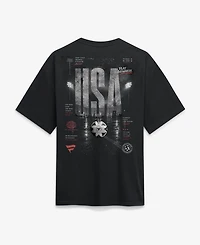 Fanatics Men's Black Usa Streets Of The World Heavyweight T-Shirt
