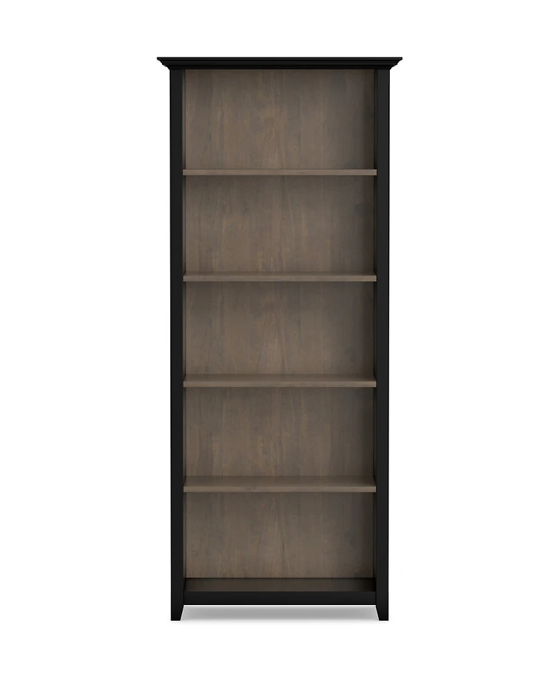 Simpli Home Amherst 70" Wood 5 Shelf Bookcase