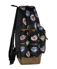 Beyblade X Backpack Allover Spinner Grid Design 16 Inch Bag with Adjustable Straps