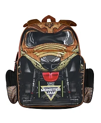 Monster Jam Backpack 16 Inch Monster Mutt Top Dog Book Bag with 3D Ears