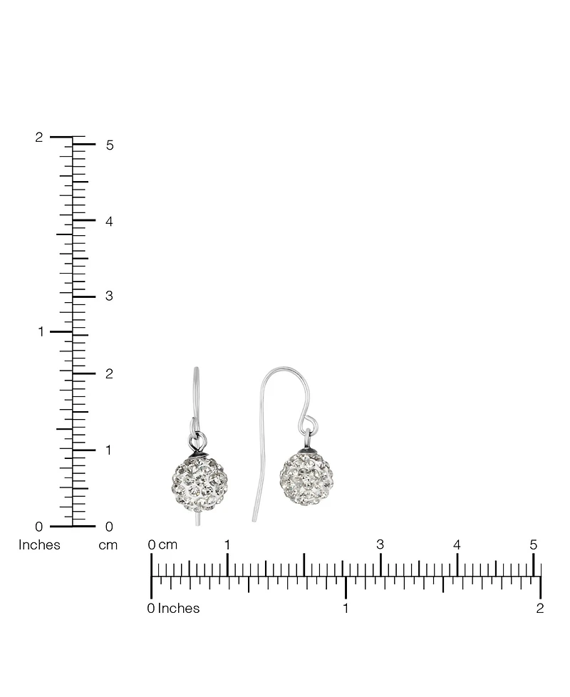 Macy's 8mm Crystal Ball Drop Earrings