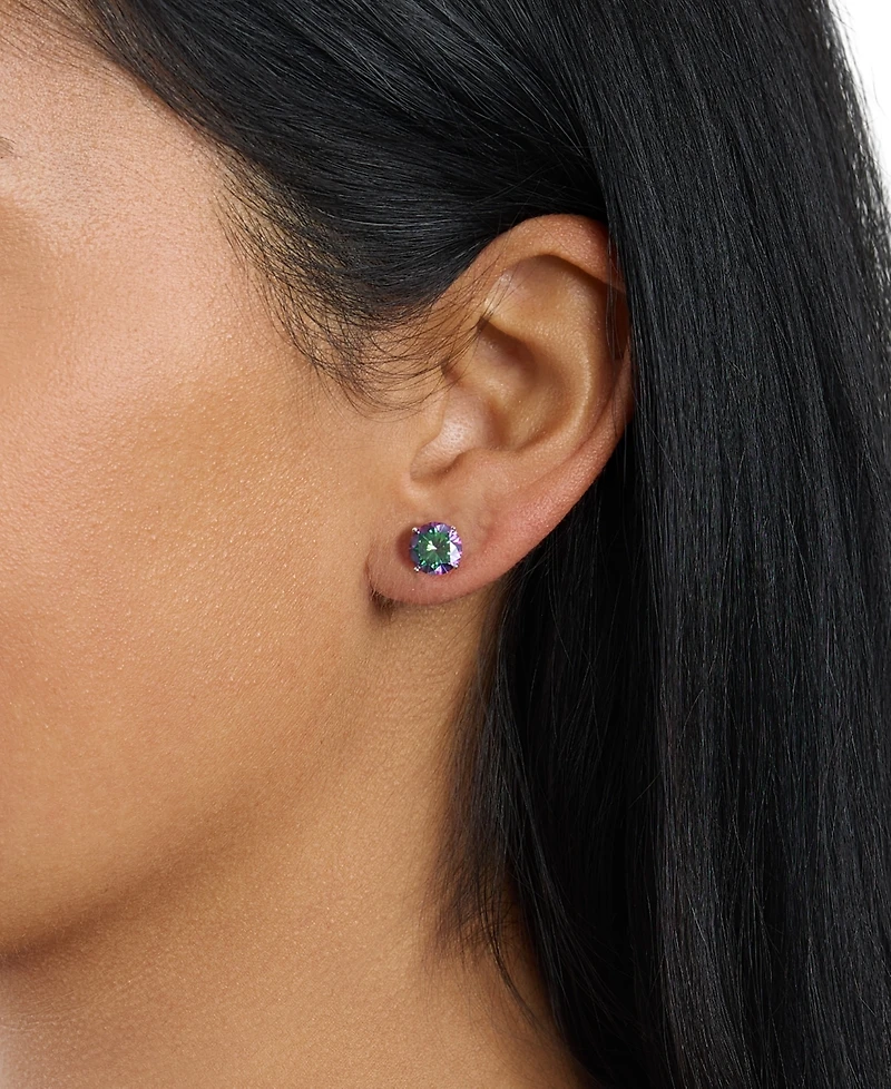 Macy's 8mm Mystic Cubic Zirconia Basket Stud Earrings