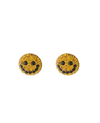 Macy's Crystal Pave Smiley Face Stud Earrings
