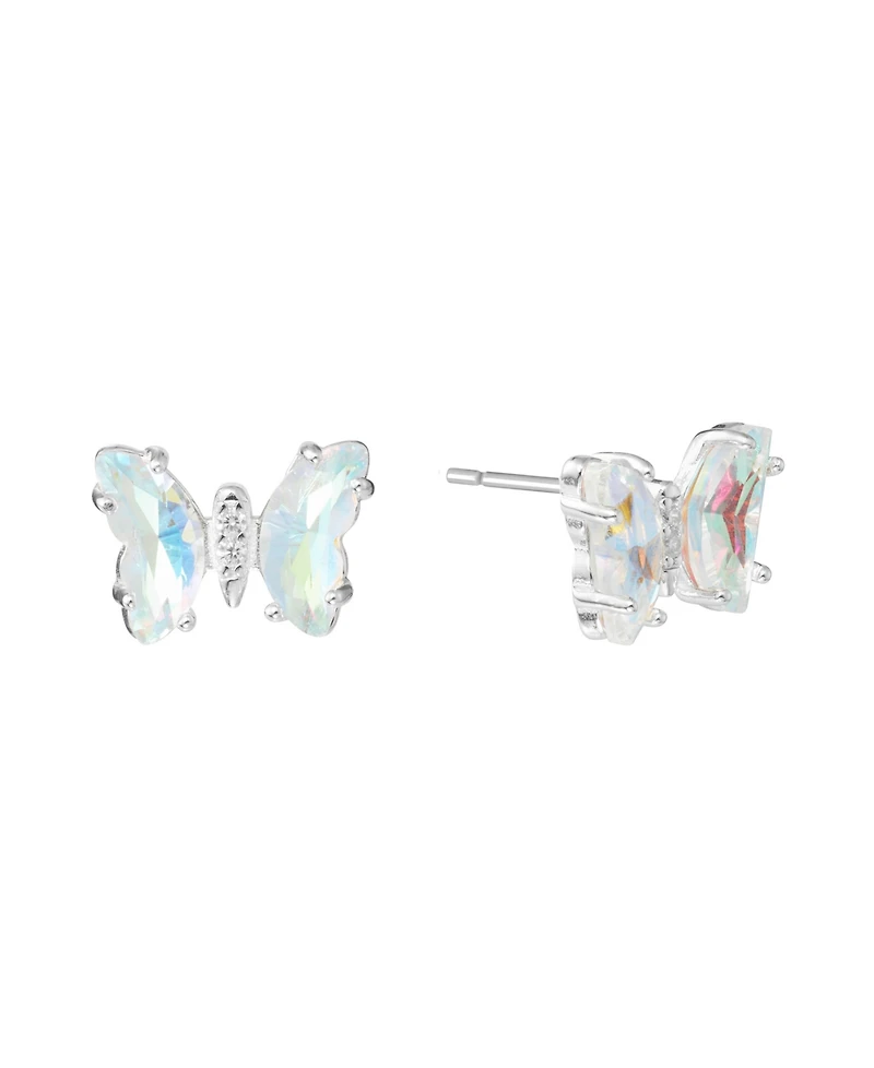 Macy's Crystal Butterfly with Cubic Zirconia Stud Earrings