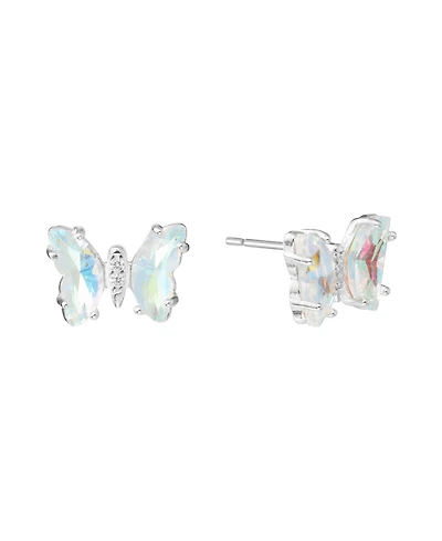 Macy's Crystal Butterfly with Cubic Zirconia Stud Earrings