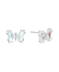 Macy's Crystal Butterfly with Cubic Zirconia Stud Earrings