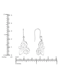 Macy's Laser Cut Double Flower Drop Earrings