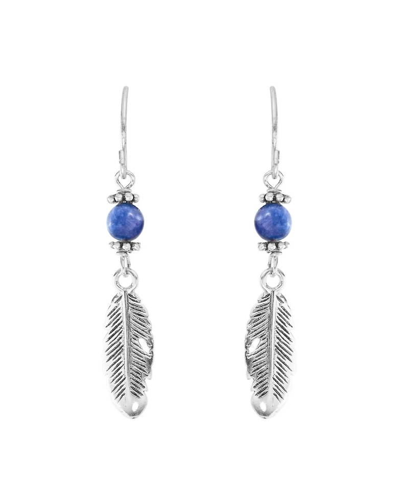 Macy's Stone Beaded Leaf Drop Earrings
