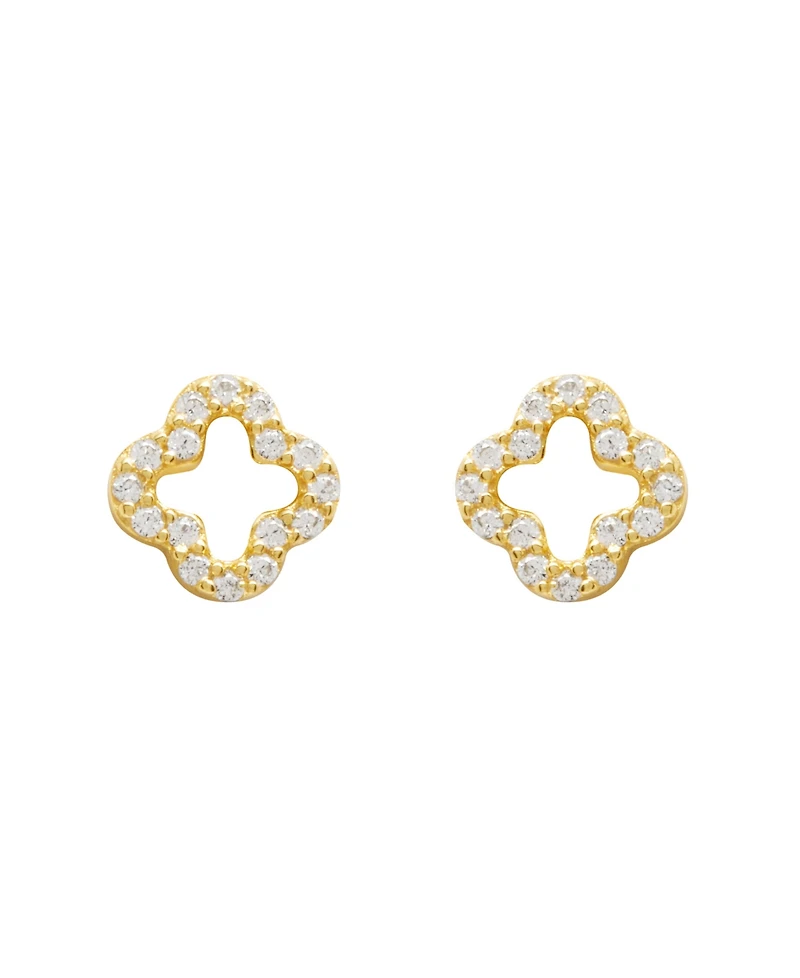 Macy's Cubic Zirconia Open Clover Stud Earrings