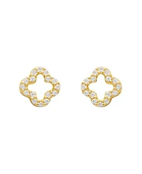 Macy's Cubic Zirconia Open Clover Stud Earrings