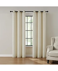 5th Avenue Lux Thalia Textured Grommet Window Curtain Panel Pair 2 Piece