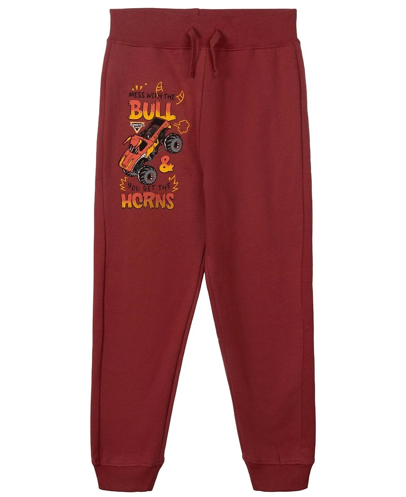 Monster Jam Boys'(5-12) Fleece Jogger Pants Multipack