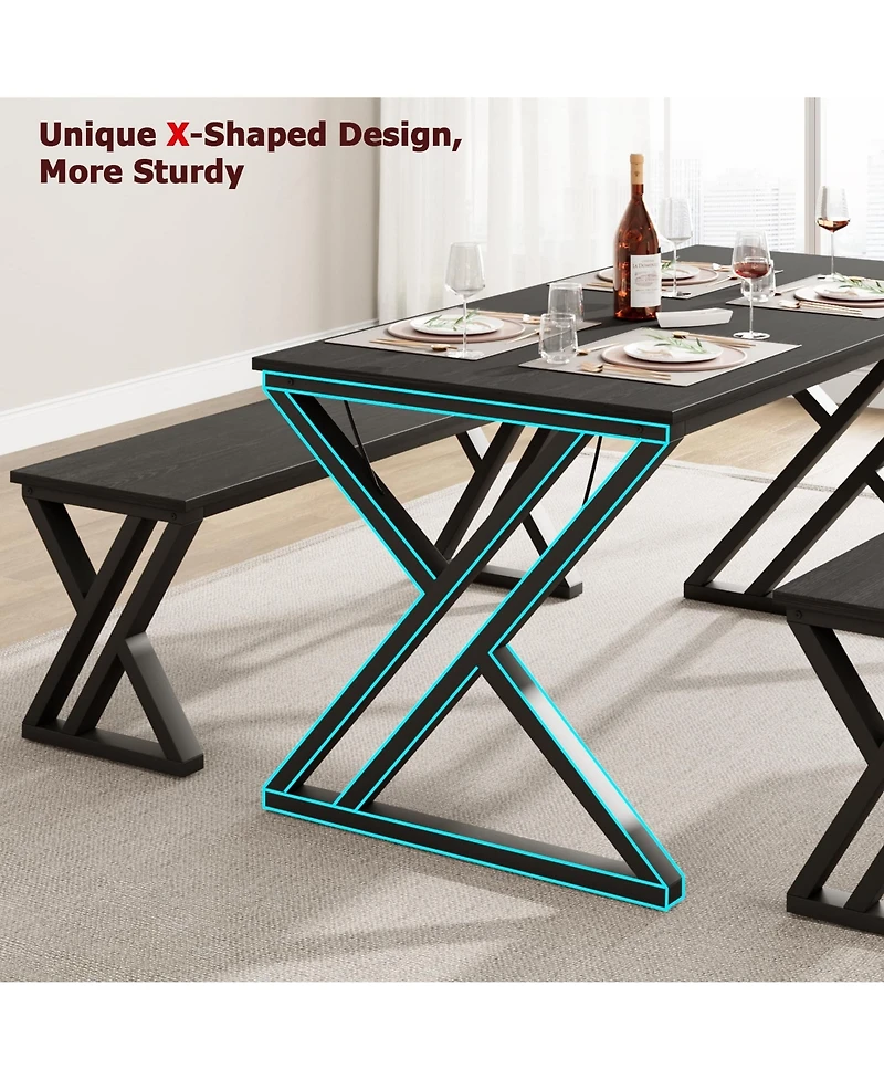 homfan Space Saving Dining Table Set for 4