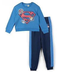 Justice League Toddler Boys' (2T-4T) 2-Piece Fleece Sweatshirt and Pants Set