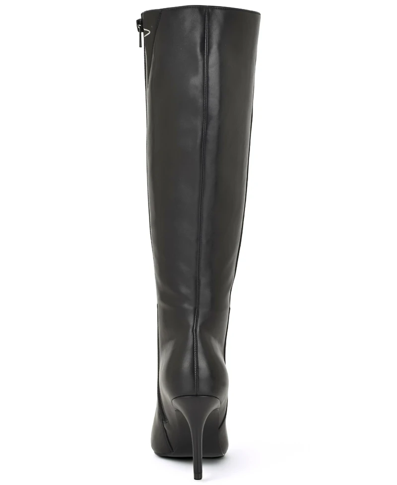 Nine West Women's Gerty Tall Wide Calf Stiletto Dress Boots