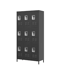 Streamdale Furniture 9-Door 72"H Metal Storage Locker Cabinet