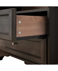 Streamdale Furniture 52.17"H Glass Door Display Cabinet with 2 Drawers and Adjustable Shelf