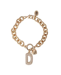 Juicy Couture Pave Initial Charm Bracelet 7.5 inch